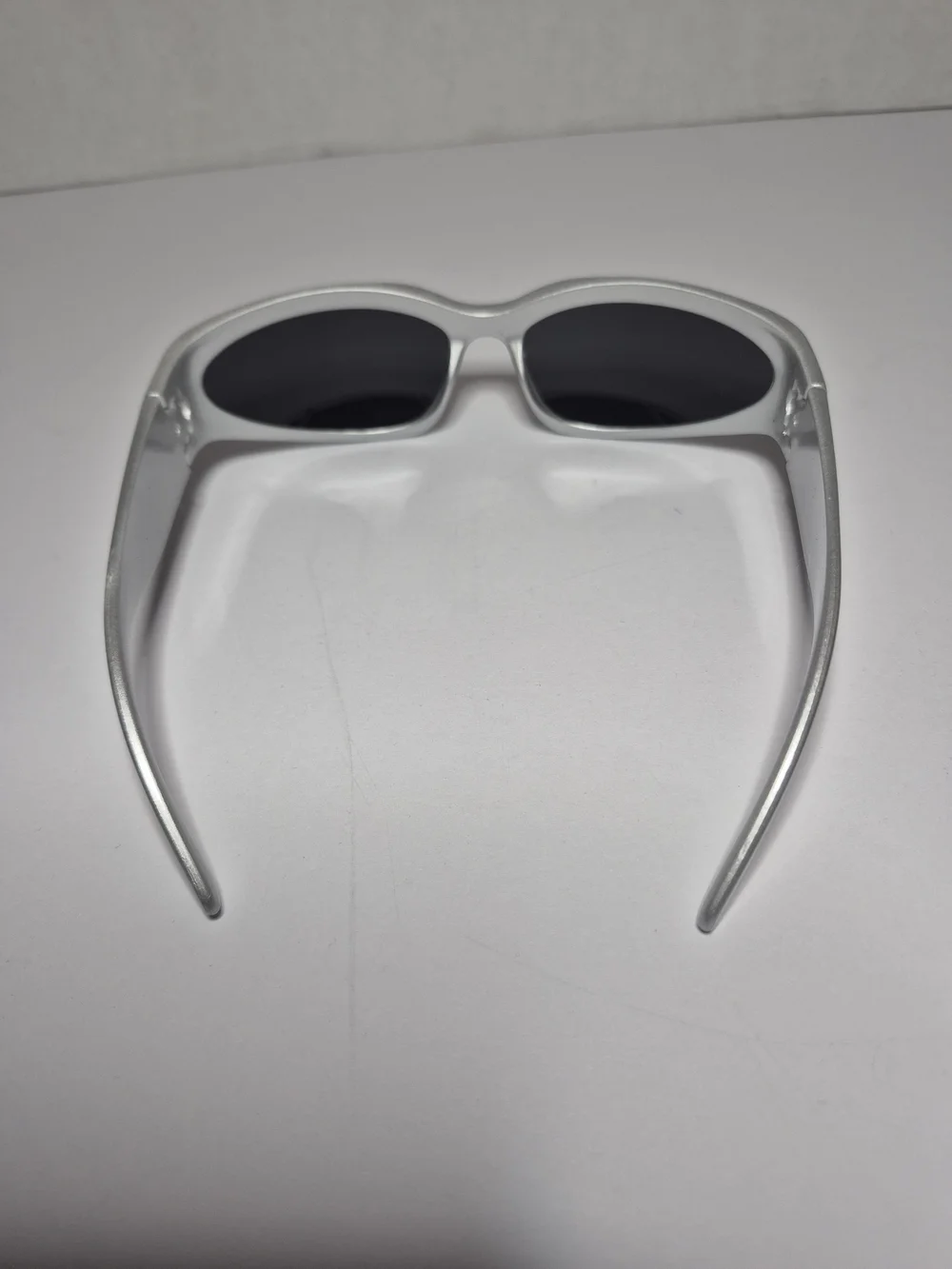 Silver Sport Sunglasses - Sleek Wraparound Design